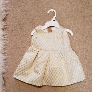 Carter's Baby girl White/Gold Formal Dress sz 3m